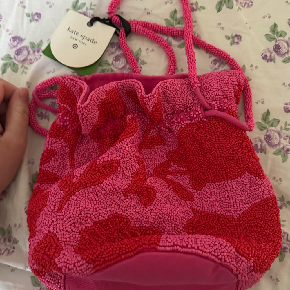 Kate Spade for Target Pink and Red Beaded Bag